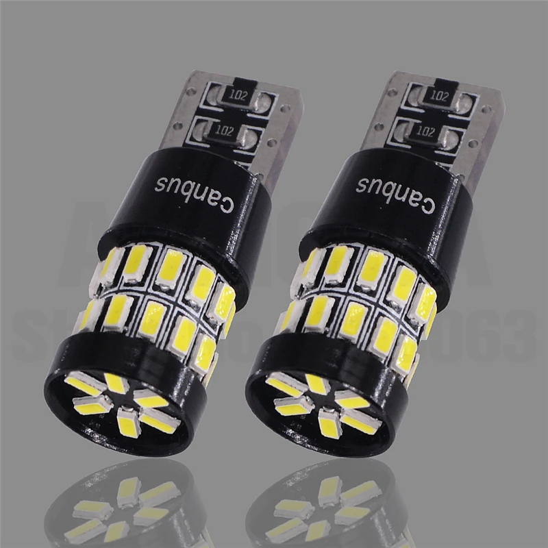 2 шт. T10 W5W светодиодный 3014 30 SMD линзы светодиодный лампочки CANBUS 194 168 белый светильник для салона Купол номерного знака светильник Светодиодные лампы 12V - Испускаемый цвет: no lens