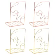 2 шт./пара креативные металлические книжные концы в форме любви настольная стойка-держатель для хранения блокнот-органайзер подставка