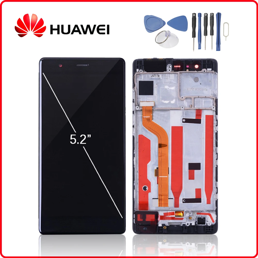 

Original For HUAWEI P9 LCD Display Touch Screen Digitizer Assembly For Huawei P9 Display with Frame Replacement EVA-L09 EVA-L19
