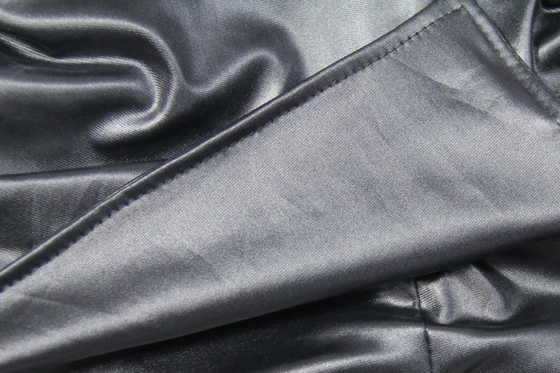 Осенняя и зимняя Черная Кожаная Мини юбка с высокой талией и рюшами, сексуальная облегающая Клубная юбка из искусственной кожи размера плюс, зимняя женская юбка