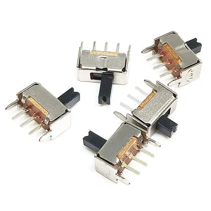 Мини-переключатель скольжения SS12D07 10 шт. 3-контактный 2-позиционный 1P2T SPDT