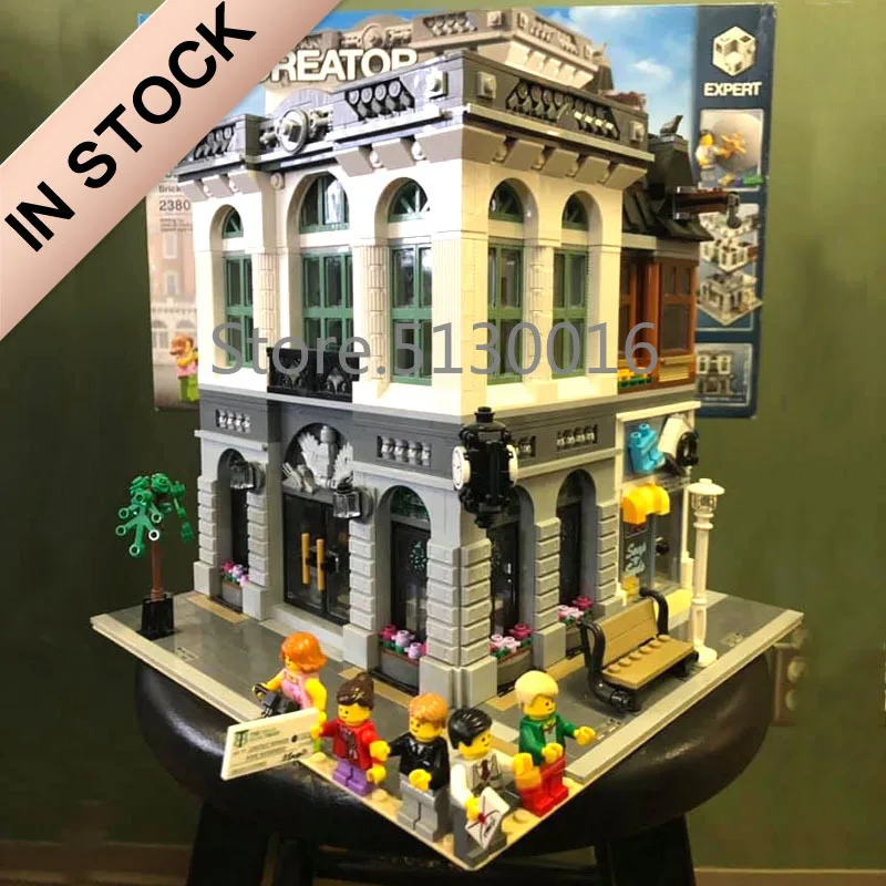 10251 Creator Brick Bank кирпичная скамейка 15001 84001 2413 шт уличный вид модели строительные наборы блоки кирпичи обучающие игрушки