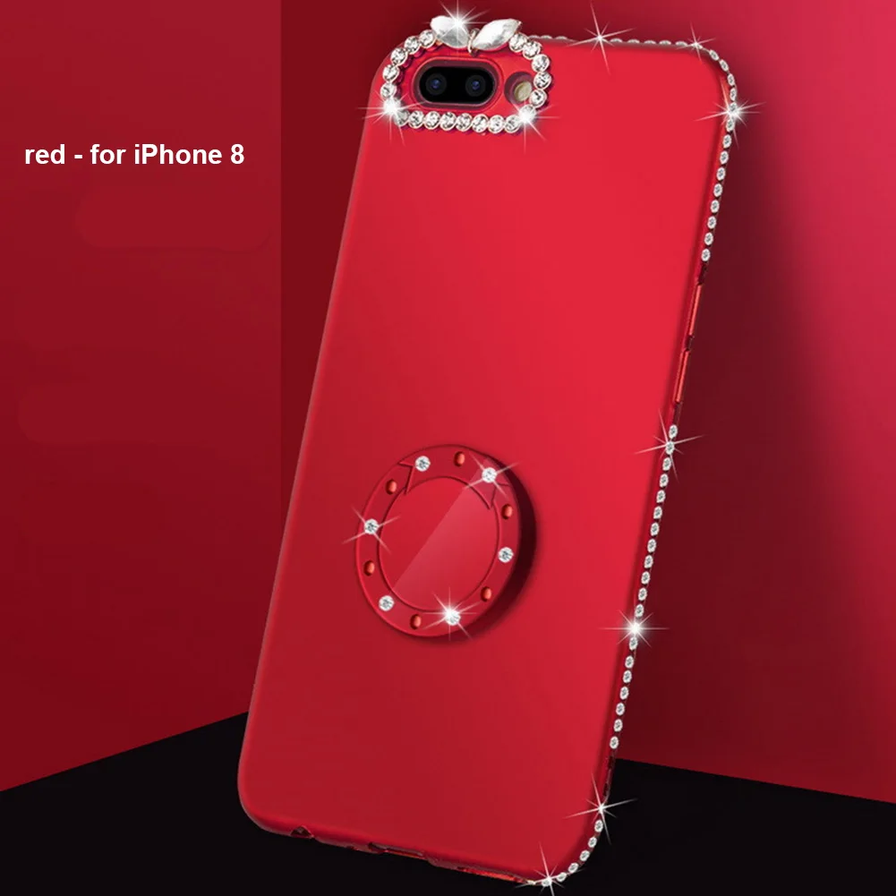 For iPhone8 Чехол для мобильного телефона мягкий с демонстрационный держатель для колец прочный для iPhone6 6S 7 8 Plus X OC - Цвет: For iPhone8