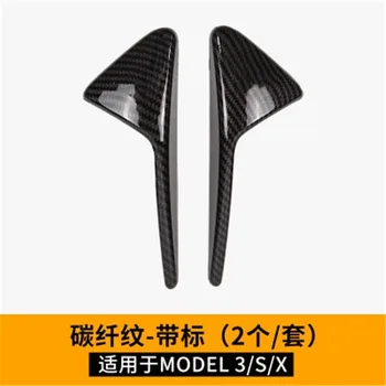 

Carbon fiber camera cover Turn Signal Indicator Cover Autopilot 2pcs/set For tesla model 3 S X 2016-2019