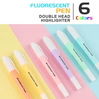 

6pcs/Set Double Head Drawing Pen Painting Pen Art Marker Pen Colorful Student Graffiti School Multifunctional Smooth