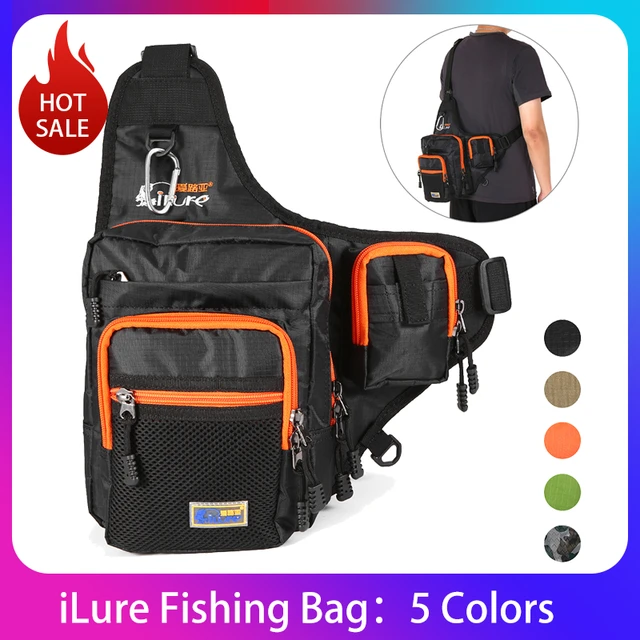 ilure Fishing Bag Waterproof Canvas Fishing Rod Cover Bag Large