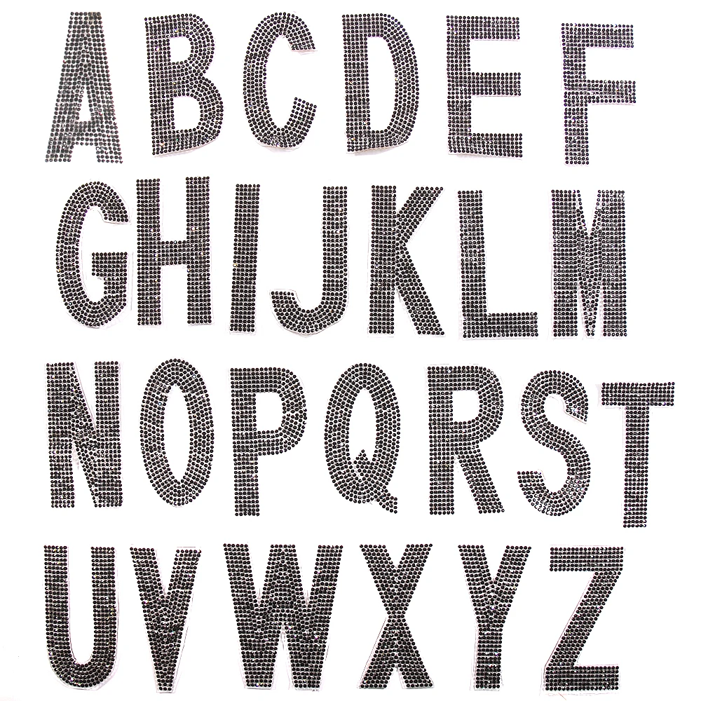 

Хрустальные нашивки с английскими буквами, A-Z, 26 английских букв, 1 лист, наклейки на футболки, утюг на одежде, обувь, нашивка для ювелирных изделий
