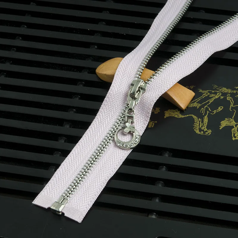 85/120cm 5# Double/Single Zipper Head Zip Sliders Auto Lock Metal Zipper DIY Ttailor Sewing Clothing Bags Accessories