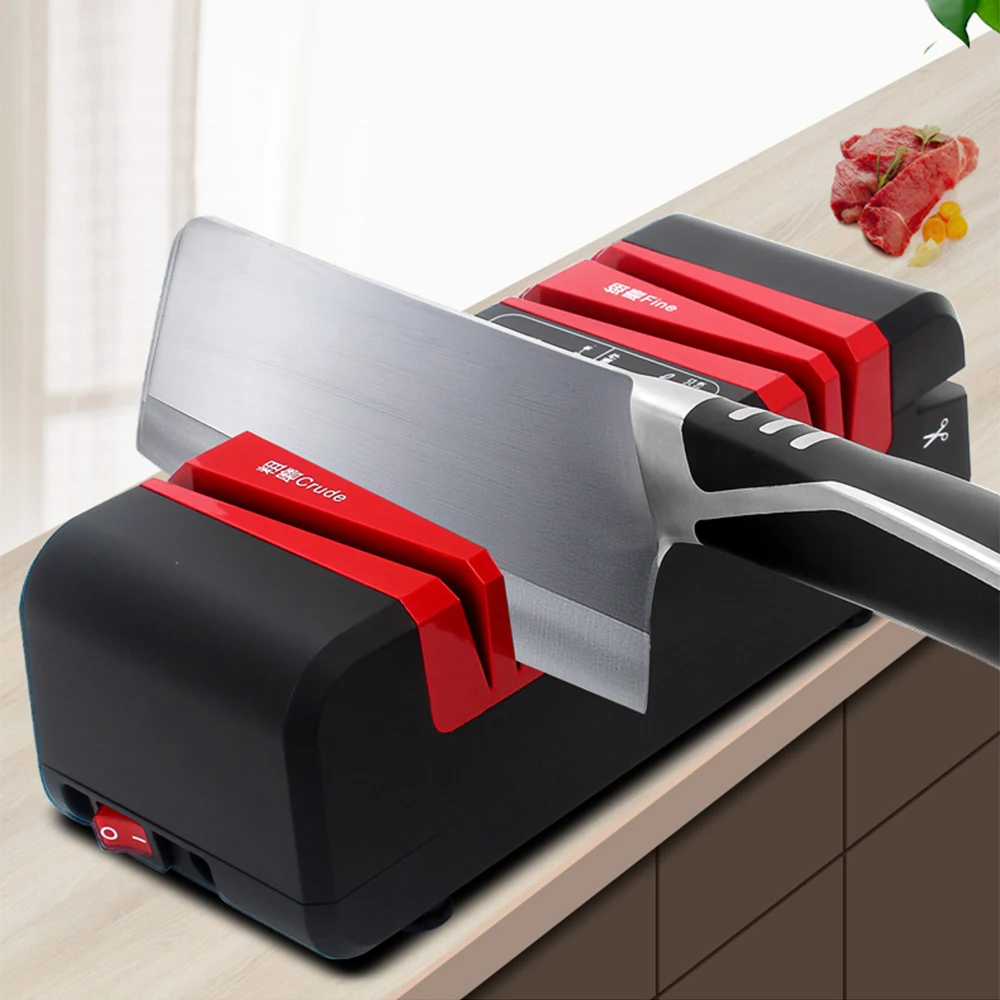 Быстрая точилка для ножей бытовая электрическая кухонная каменная Волшебная