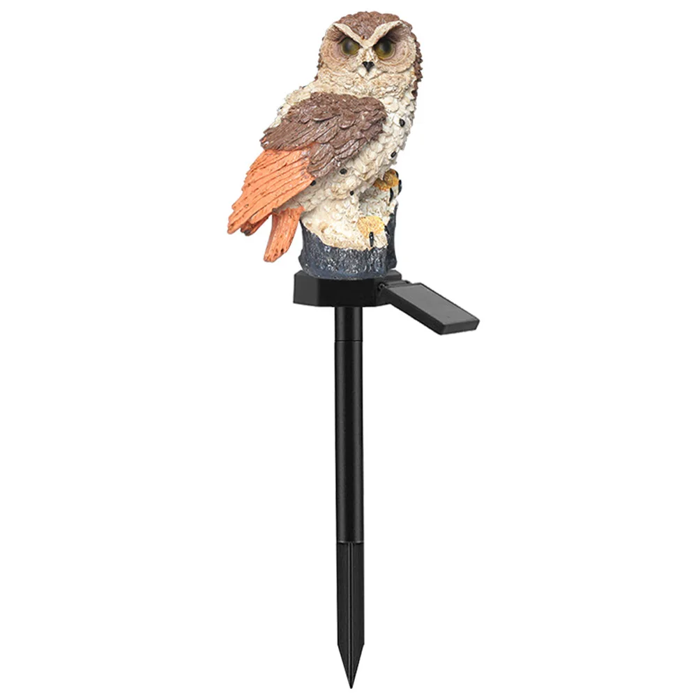 Night Solar Powered Yard Outdoor Landscape Decoration Home LED Waterproof Owl Shape Pathway Garden Lawn Lamp