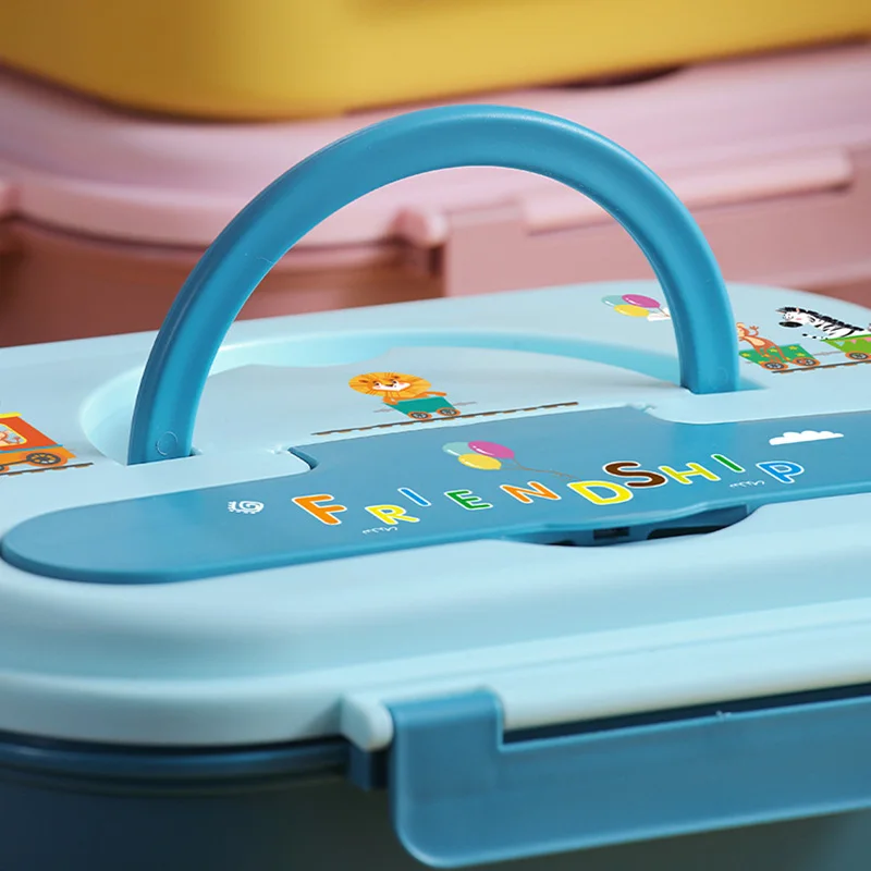 Cute Bento Lunch Box for Kids School Children Microwavable Stainless Steel Kindergarten Children's Bread Sandwich Food Box