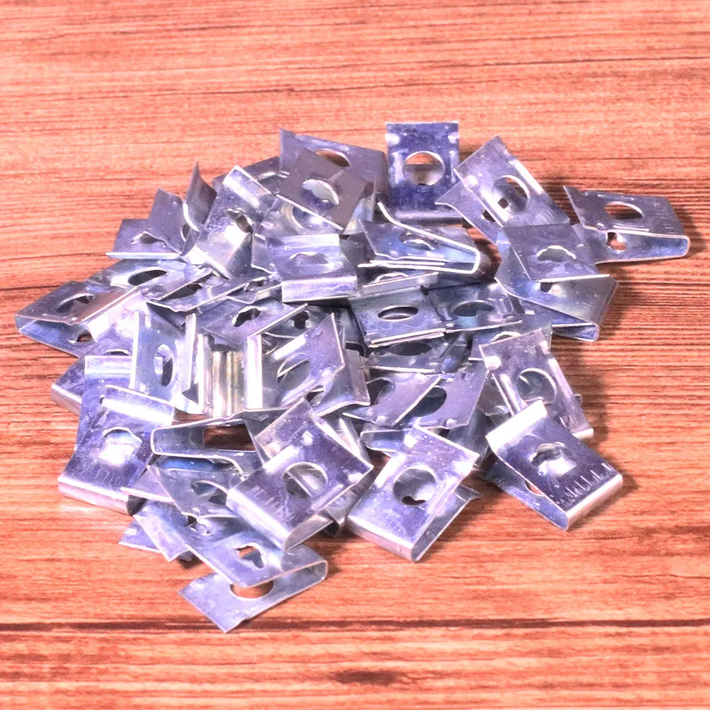 50Pcs U-clips Car Auto Universal Metal Speed Fasteners U Nuts Self Tapping Screw Spire Clip Interior Trim Panels Fit For BMW VW (3)