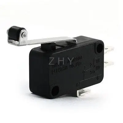 

SPDT 3-Pin Soldering Terminal Momentary Roller Hinge Lever Micro Switch