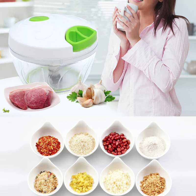 

High quality Chopper Garlic Cutter Vegetable Fruit Twist Shredder Manual Meat Grinder