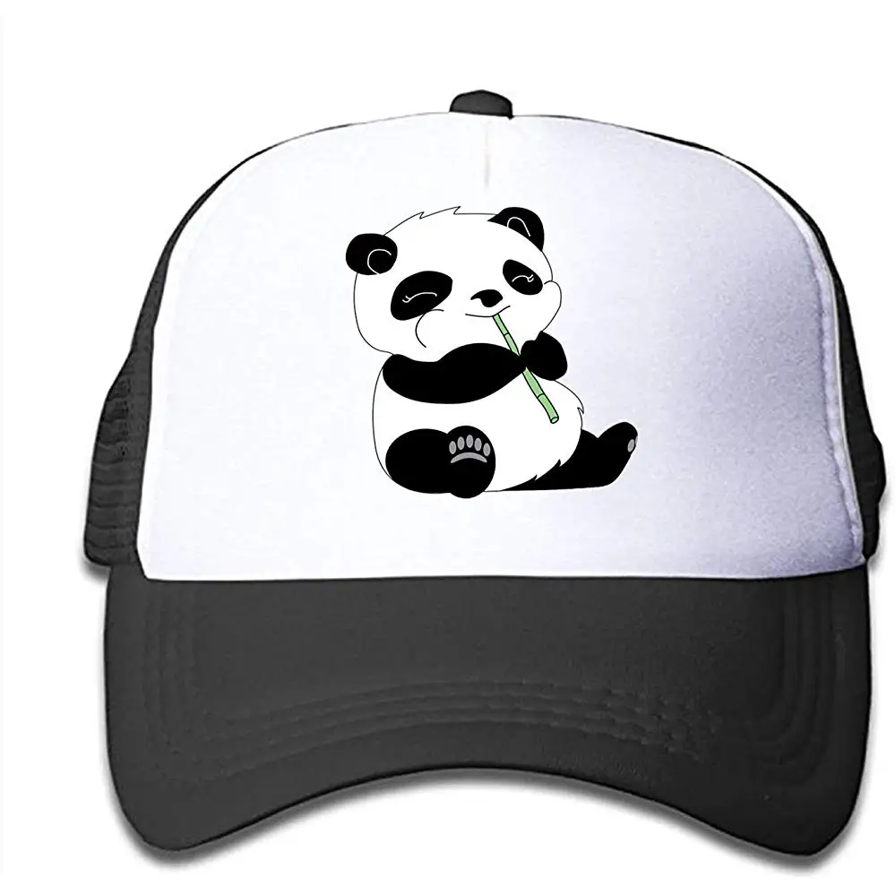 Сетчатая бейсболка с милой пандой, кепка для водителя грузовика, регулируемая для мальчиков