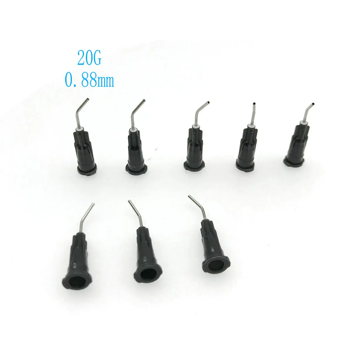 100 шт. изогнутые наконечники для стоматологической иглы цвет черный (20 г/25 г на ваш