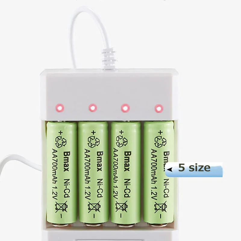 Battery Charger Station 4slots USB Fast charger for AA AAA
