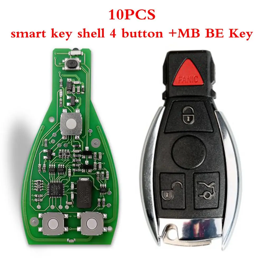 1/5/10 шт CGDI MB CG ключевую роль со смарт-ключ оболочки 3/4 Кнопка для всех Benz FBS3 Immo многоразовые работая с CGDI MB ключевой программист - Цвет: 4 ADD BE 10PCS
