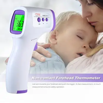 

Digital Thermometer Infrared Tools LCD Backlight Display Non-contact IR Forehead Pistols for adulBody Temperature Measurement