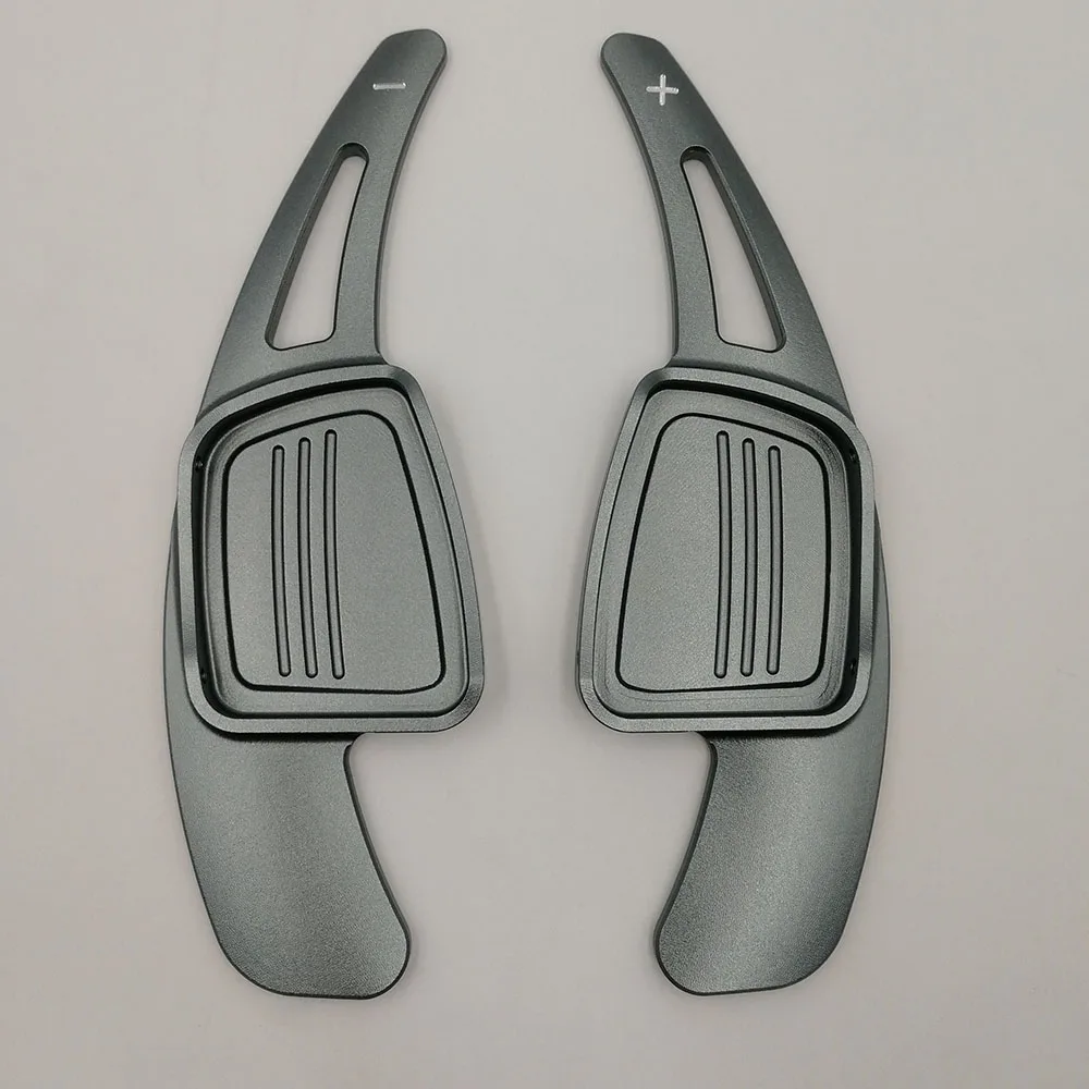 Shift paddles for Audi A3 A4 A5 Q3 Q5 Q7 S3 S5 SQ5 SQ7 TT TTS R8 Car steering wheel paddles extend quick shifting - Цвет: Серый
