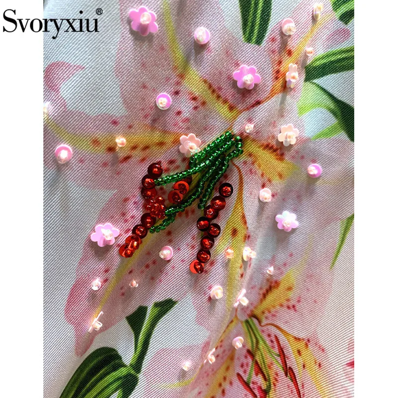 Svoryxiu lily цветочный принт пэчворк шерстяной свитер кардиган женский Подиум осень зима длинный рукав тонкий вязаный свитер-накидка