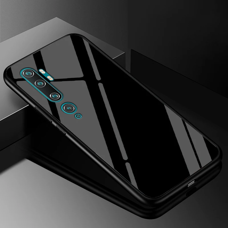 04 Для Xiaomi mi CC9 Pro Чехол PC Пластиковый стеклянный чехол для телефона черный ТПУ бампер чехол для Xiaomi mi CC9 Pro CC9Pro чехол mi cc9 Pro 6,47" - Цвет: 04