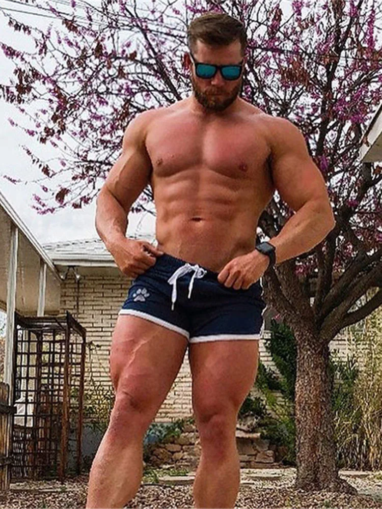 Мужские летние шорты для фитнеса модные компрессионные быстросохнущие дышащие