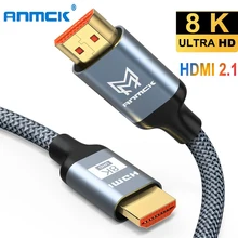 High Speed HDMI-Compatible Cable Video Cables Gold Plated Plug 2.1 8K 60HZ 3D Cable For Monitor TV Box Splitter Switcher 3m 5m