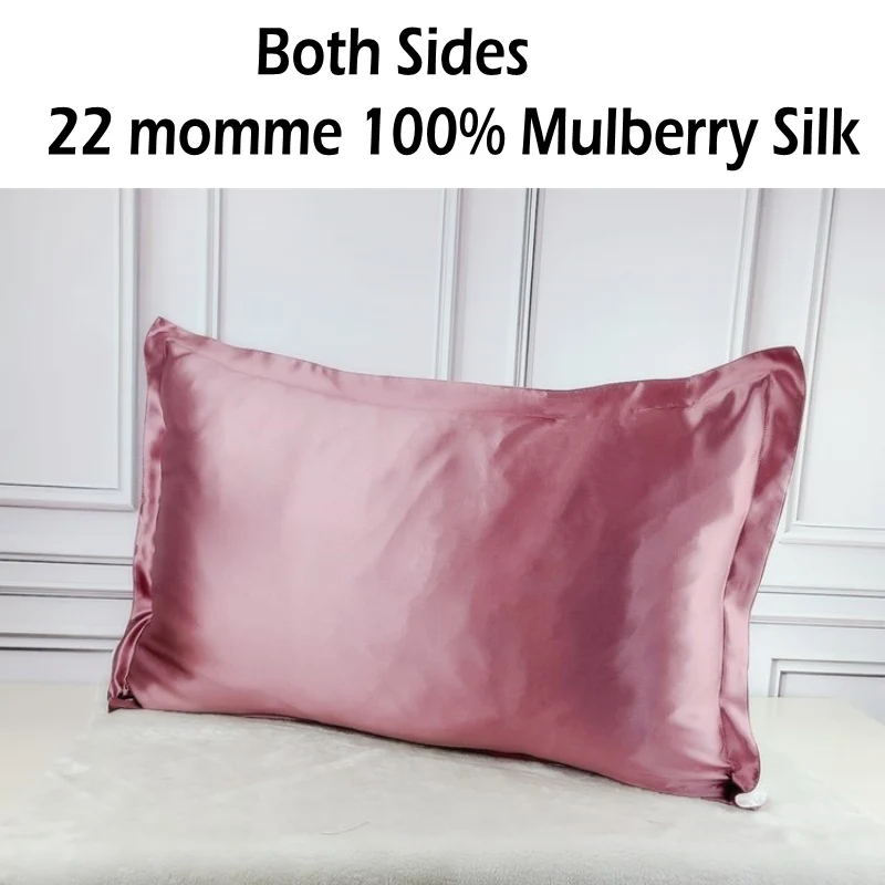 

Both Sides 100% mulberry Silk 22 momme satin silk multicolor pillowcases pillow cases Envelope Closure standard queen king LS006