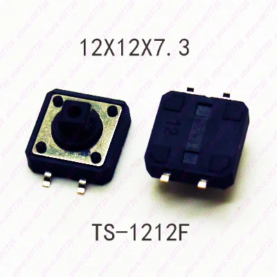 

100PCS-500PCS 12mmX12mmX7.3mm Mini Square Head Push Button Switch SMD Tact Switch Momentary Tact Button Switch Key Button