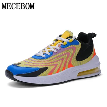 

Men Mesh Shoes Breathable Light Outdoor Leisure Sneakers Thick Bottom Damping Trend Multicolor Lace Up Non-slip Men Shoes