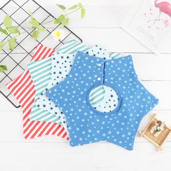 

Baby Bibs Cute Cartoon Star Bib Saliva Towel Cotton Infant Burp Cloths Lunch Feeding Towel