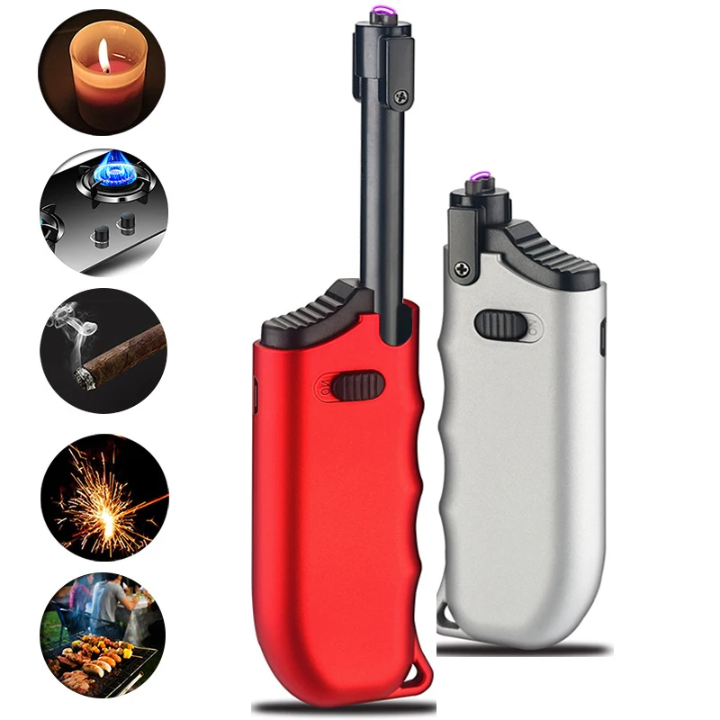 USB Electric Lighter Arc Plasma Rechargeable Metal Cigarette Retractable Smoking Cigar Pipe Candle Kitchen | Автомобили и