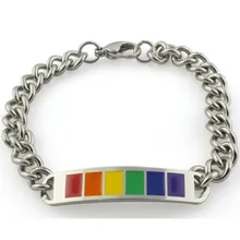 Цветные именные браслеты мужские из нержавеющей стали модные очаровательные браслеты Цепочка на руку подарки для мужчин аксессуары хип-хоп