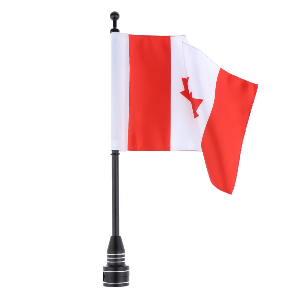 Motorcycle Flagpole Mount and Canada Flag - 6