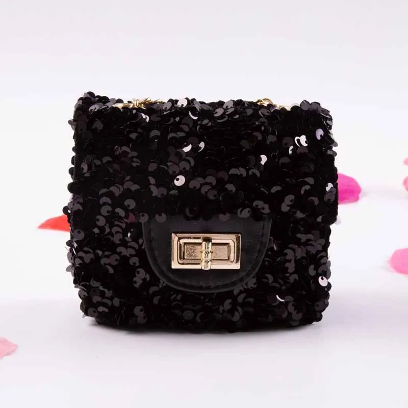 Baby Kids Sequin Crossbody Bag Mini Sliver Glitter Purse Handbags for Little Girls Trendy Quilted Sparkly Flap Shoulder Bag Pink (7)