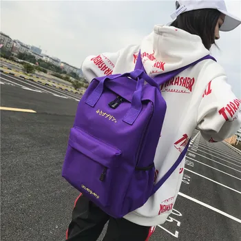 

Backpack 2019 simple student junior high school bag Oxford cloth large capacity parent-child travel backpack mochila mujer