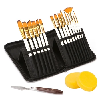 

Oil Brush Sets Oil Brush Portable Set Watercolor Oil Brush Set Multifunctional Oil Painting Brush with Cloth Bag