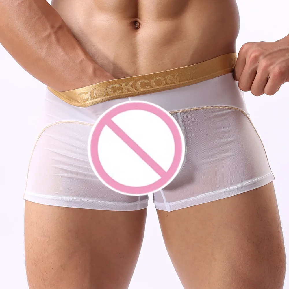 Мужские прозрачные трусы боксеры из сетчатой ткани в сетку|boxer shorts|boxer fashionfashion boxers