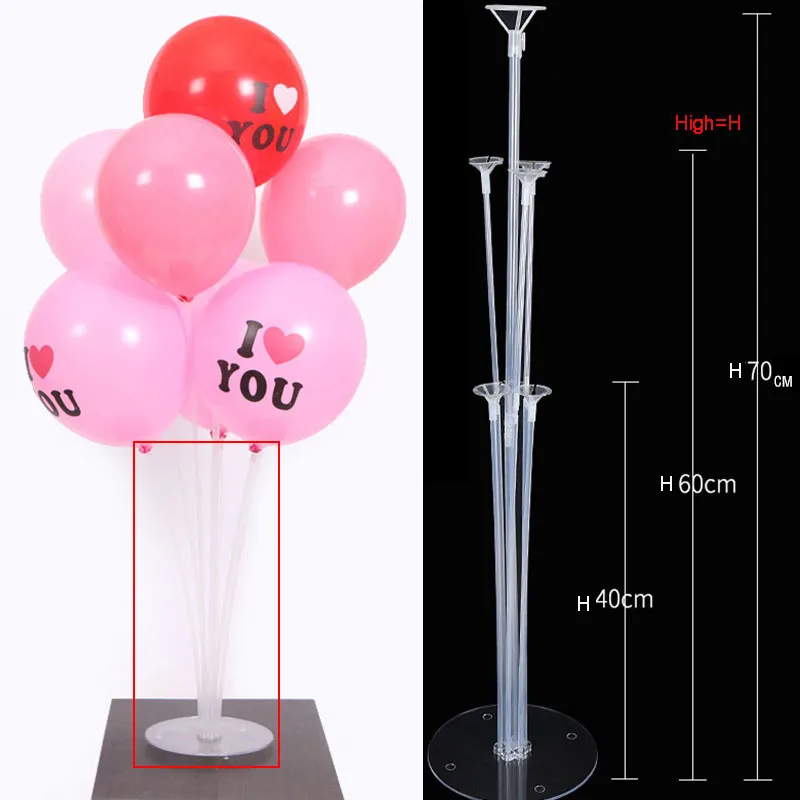  2 Set Balloon Party Centerpiece Table Balloon Stand Floating Kit Balloons Decor Wedding Birthday Pa