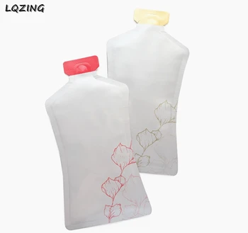 

300pcs Bottle Shape Aluminum Foil Vaccum Bag Flat Bottom Metallic Printed Sealed Powder Liquid Packaging Bags Free Shipping