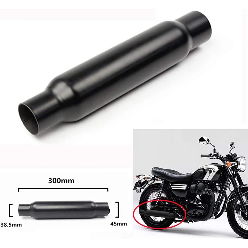 Мотоцикл 12 дюймов глушитель выхлопной трубы-глушитель для Harley Chopper Cruiser Кафе Racer Bobber Touring Горячая заказ 1,5 дюймов OD Inl