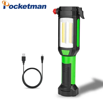 

Lantern Magnetic Car Repaire Working Light COB LED Flashlight Torch USB Charging Portable Lamp for Camping Emergency Light
