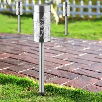 

6x Stainless Steel LED Solar Lawn Light Waterproof Outdoor Garden Yard Path Lamp Soft Light Effect Not Dazzling Non Fading