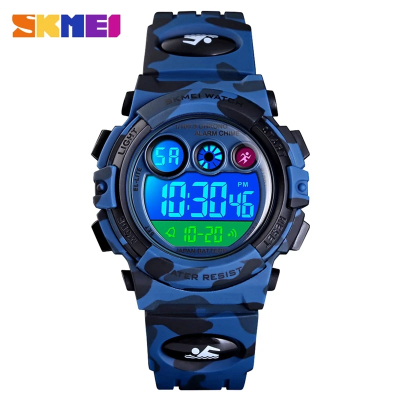 SKMEI 1547 Children Watch Digital Watches Waterproof Sport Wristwatch PU Band Colorful Clock Kids relogio infantil 2