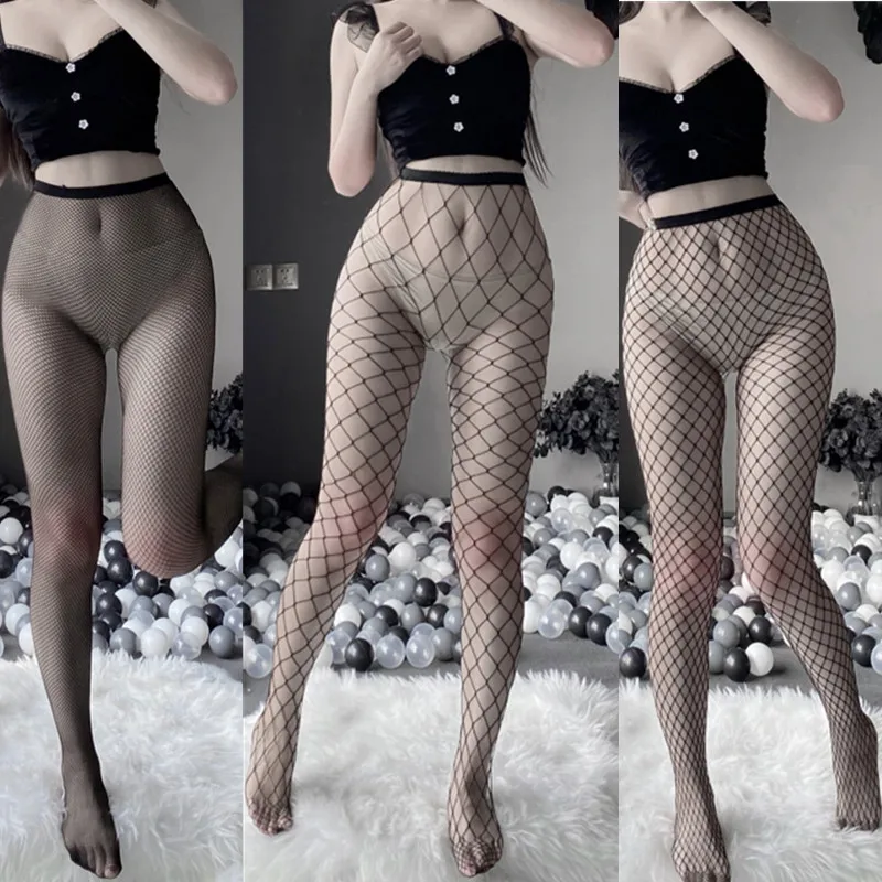 

Hot Selling Women's Long Sexy Fishnet Stockings Fish Net Pantyhose Mesh Stockings Lingerie Skin Thigh High Women's stockings