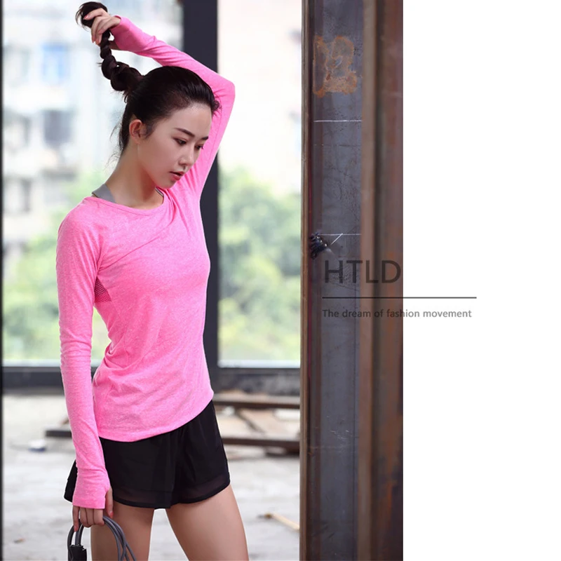 Women's Fitness Breathable Sportswear Shirt Yoga Tops Quick-drying Running Shirts Fitness Wear Sweat Tops gym exercise shirt