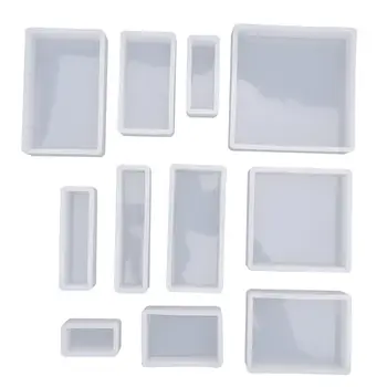 

1 Set Geometric Epoxy Mould Set Square Rectangular DIY Handmade Crafts Silicone Mold Decoration Jewelry Making Molds