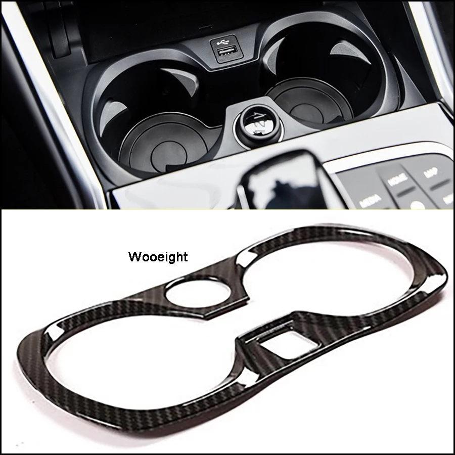 

Wooeight 1Pc Plastic Carbon Fiber Console Armrest Water Cup Holder Frame Decorative Cover Trim Decals Fit For BMW 3 Series 2020