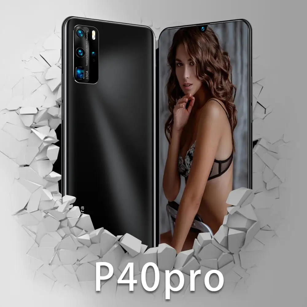 Global Version Mobile Phone P40PRO 7.7Inch Water Fingerprint Recognition Smartphone Face ID Snapdragon 855 Android 9.1 Cellphone